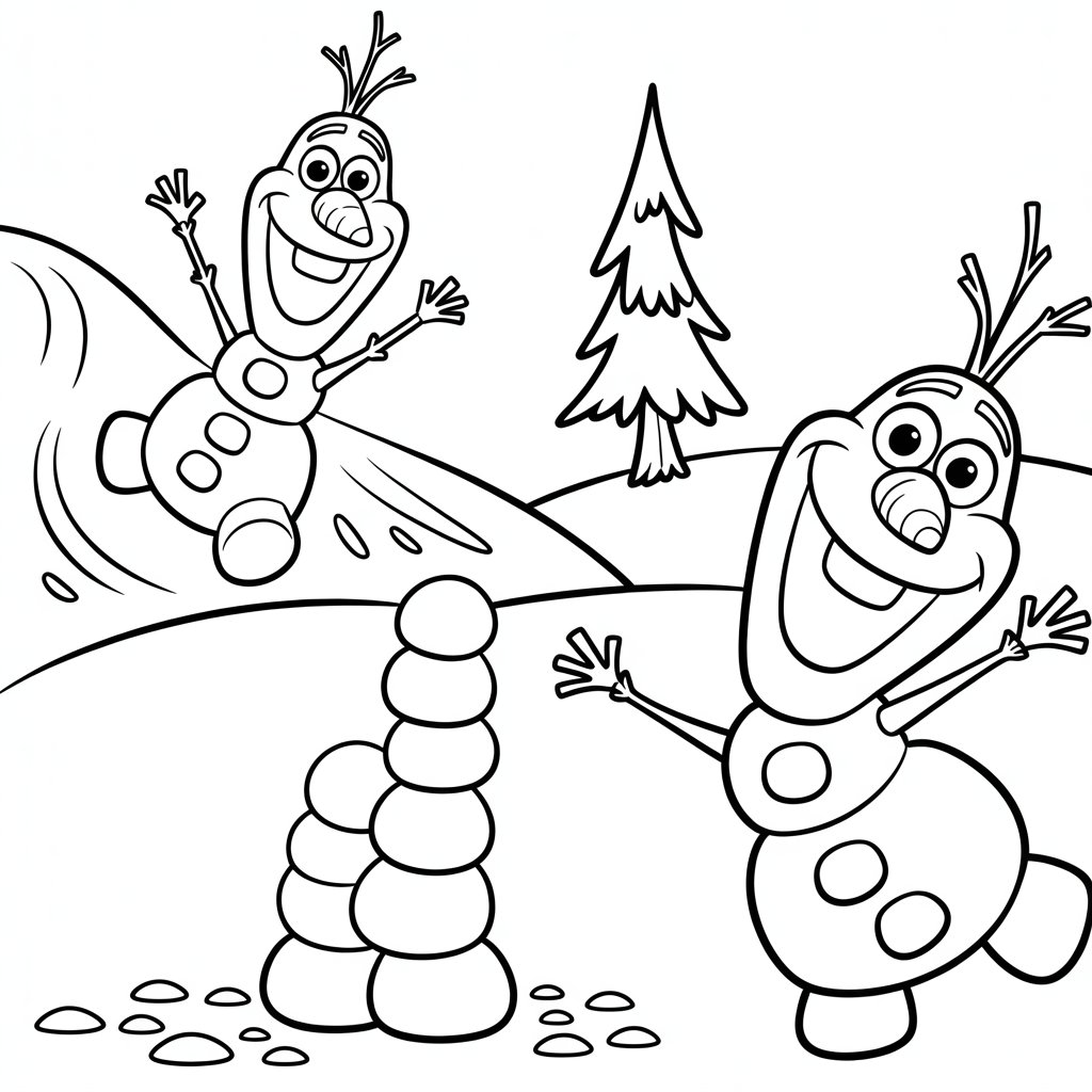 coloring pages olaf