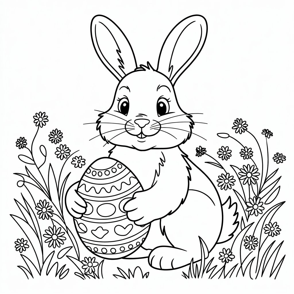 coelhinho da páscoa desenho para colorir