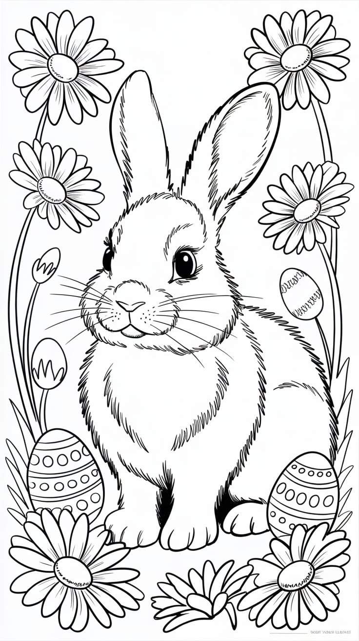coelhinha da páscoa colorir