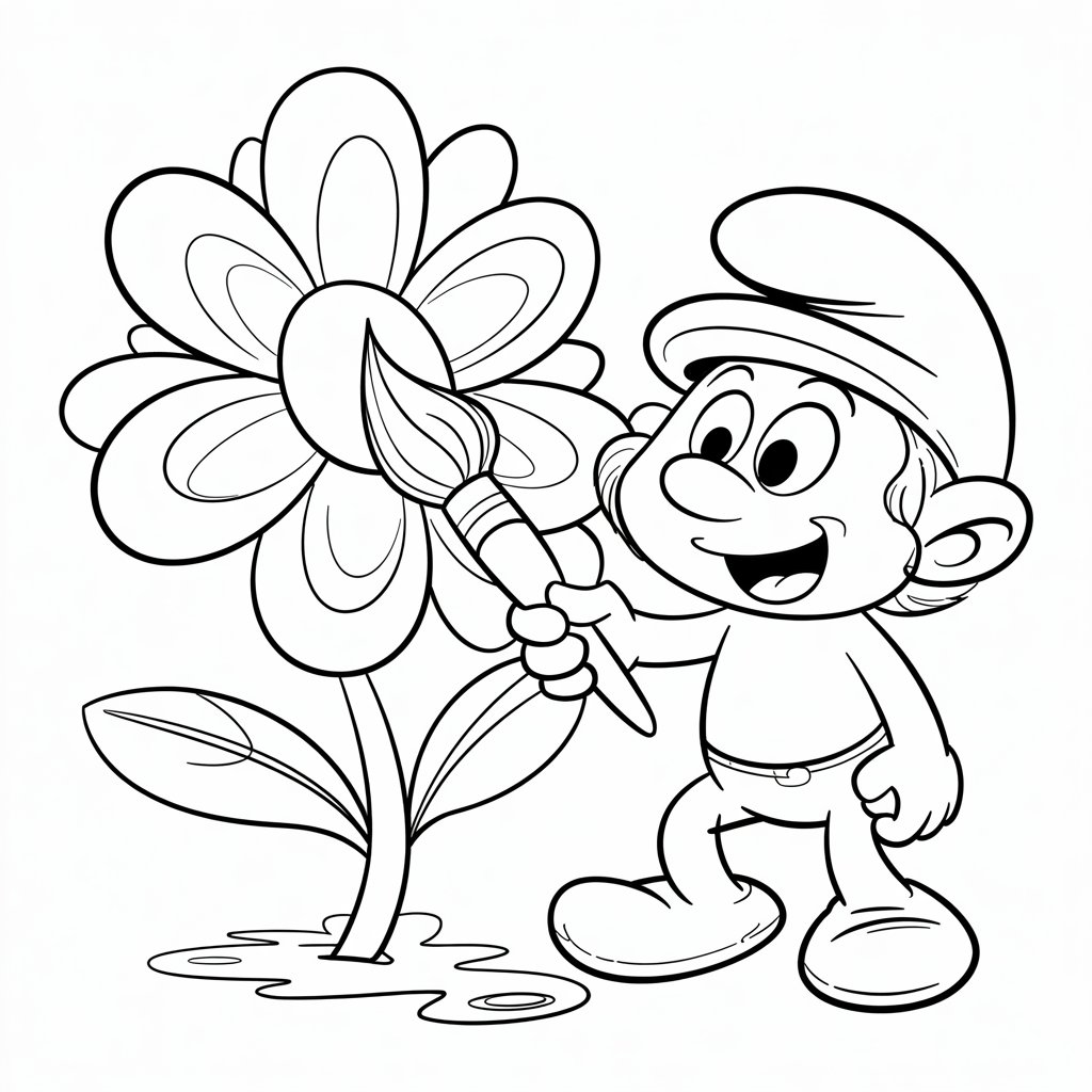 desenhos para colorir smurfs