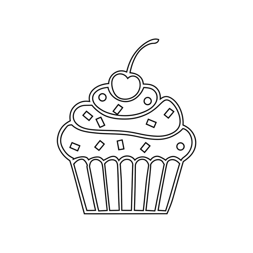cupcake para colorir e imprimir