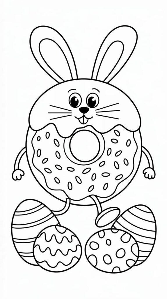 donut coloring page
