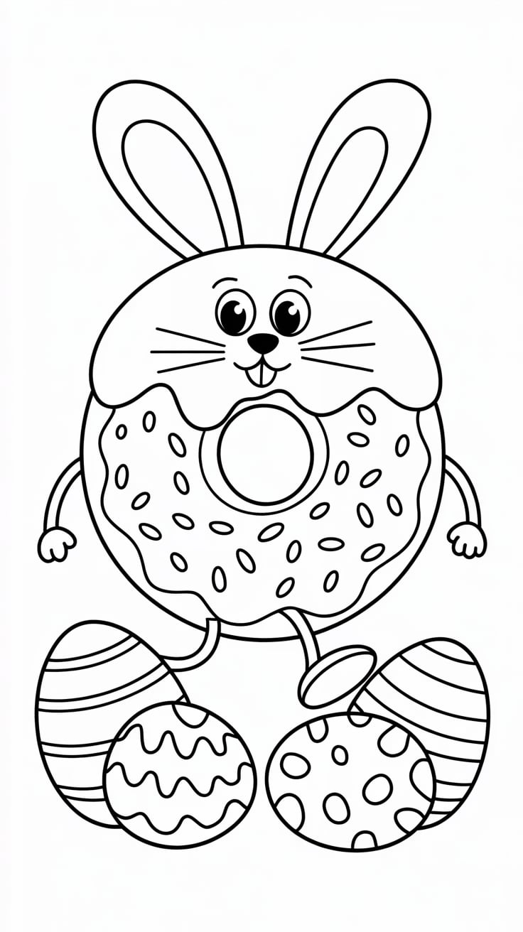 donut coloring page