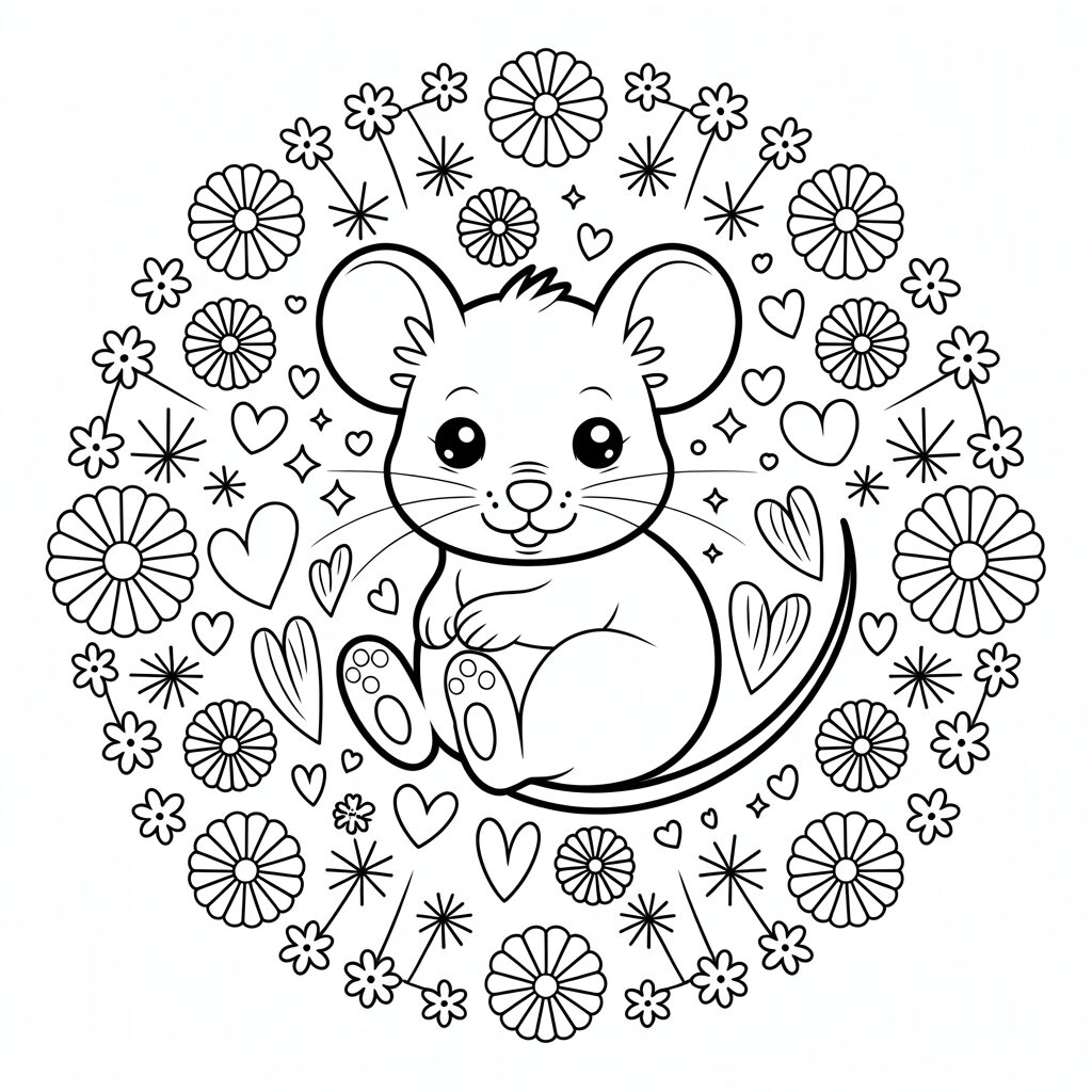 rato desenho para colorir