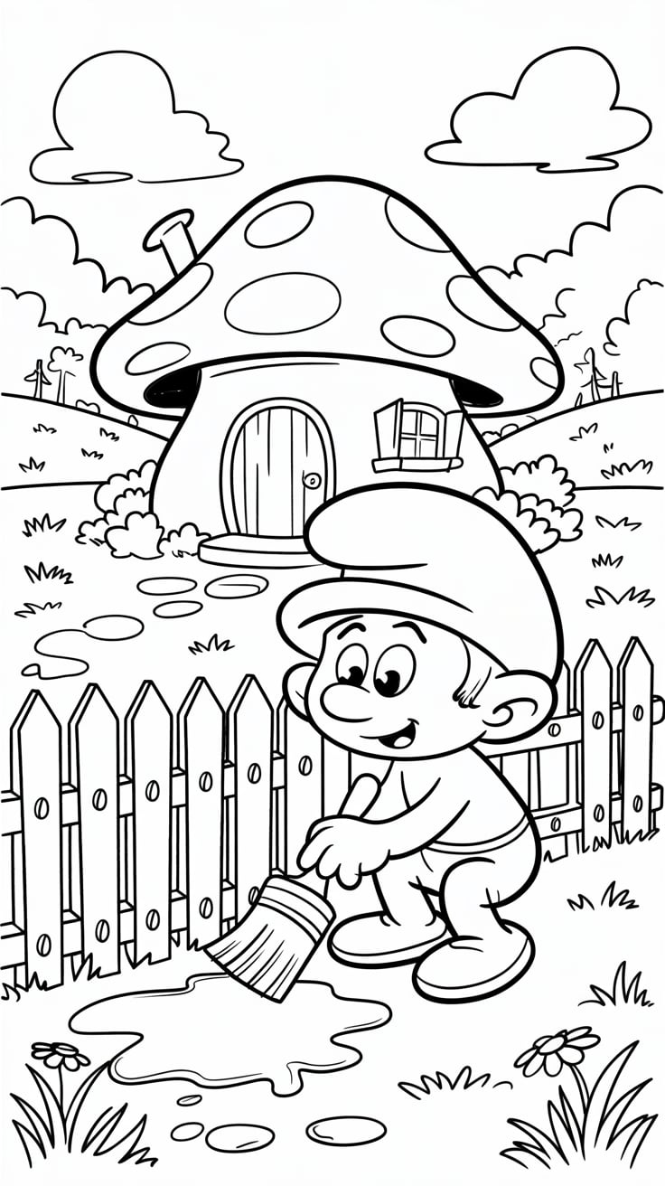smurfs coloring pages