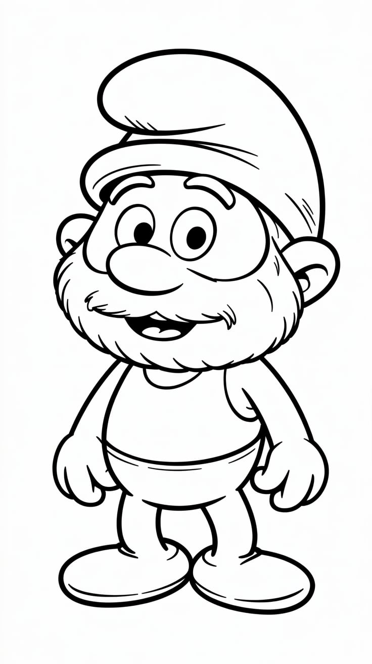 desenho colorir smurf