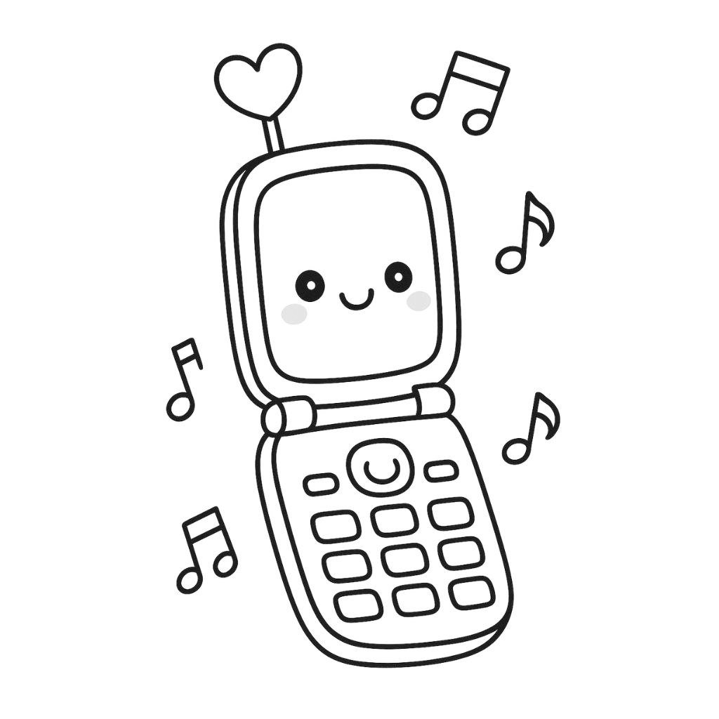 desenho de telefone celular para colorir
