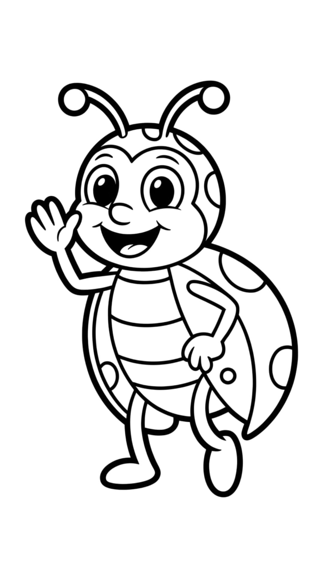 joaninha para imprimir e colorir