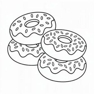 coloring pages donuts