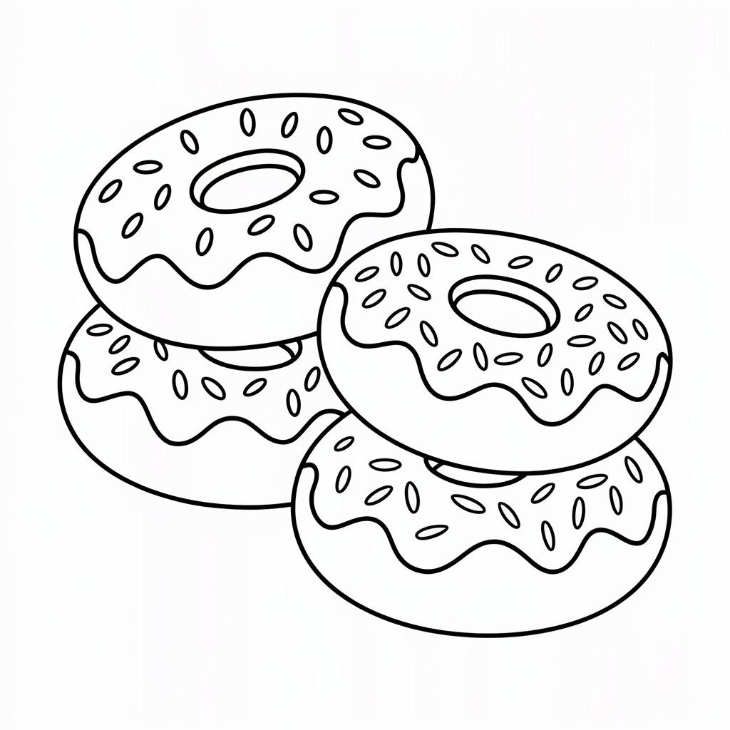 coloring pages donuts
