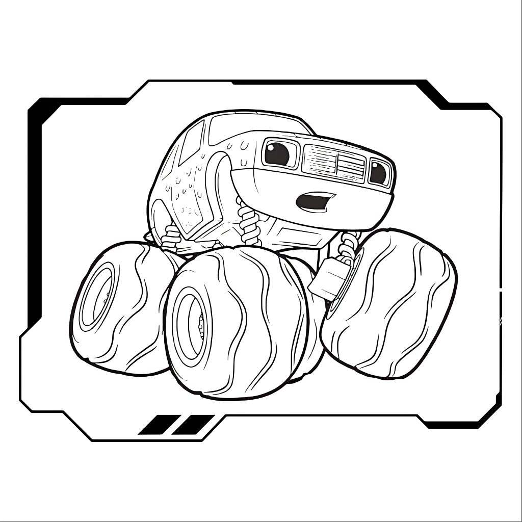 blaze desenho para colorir