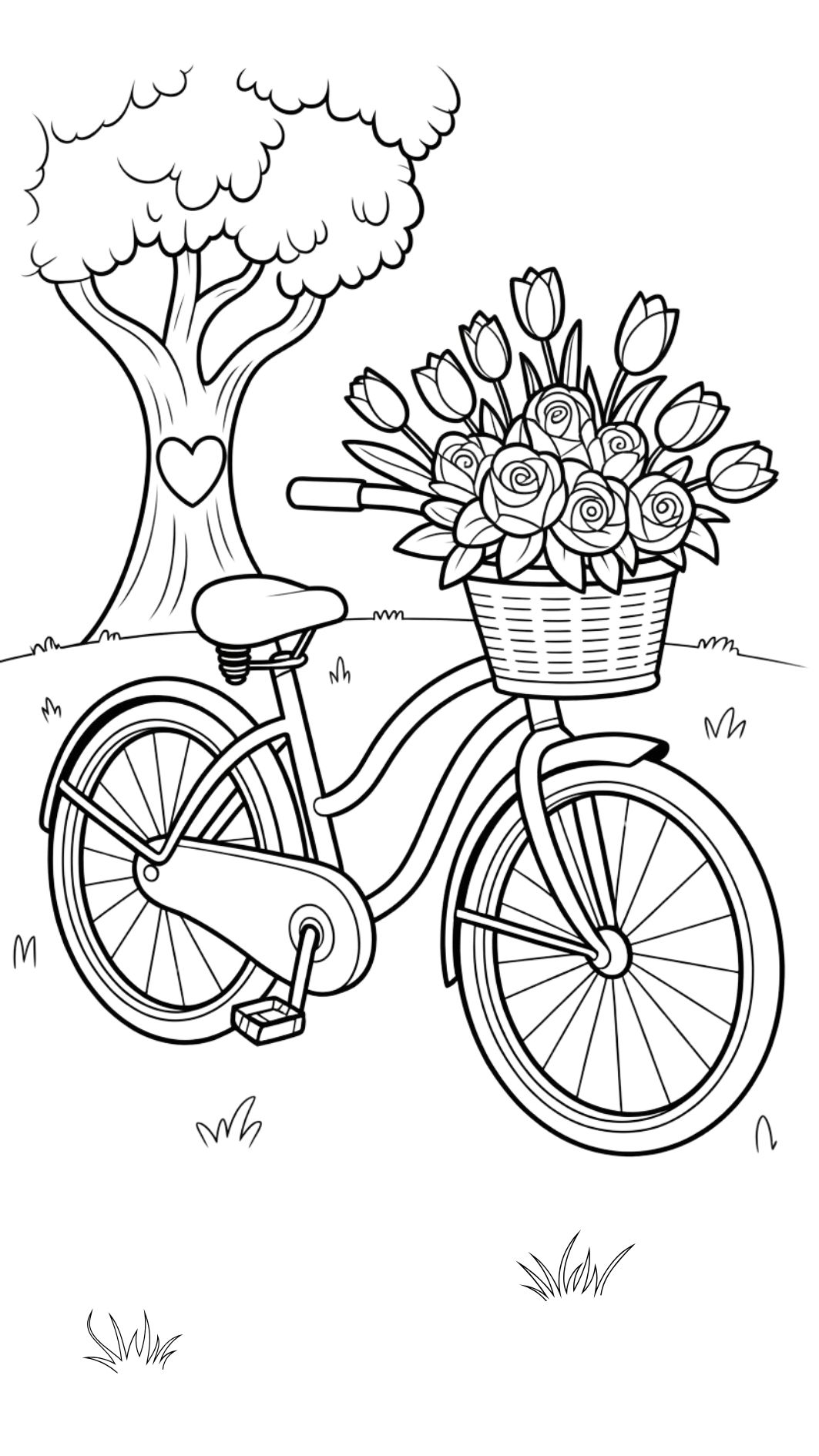 imagem bicicleta para colorir