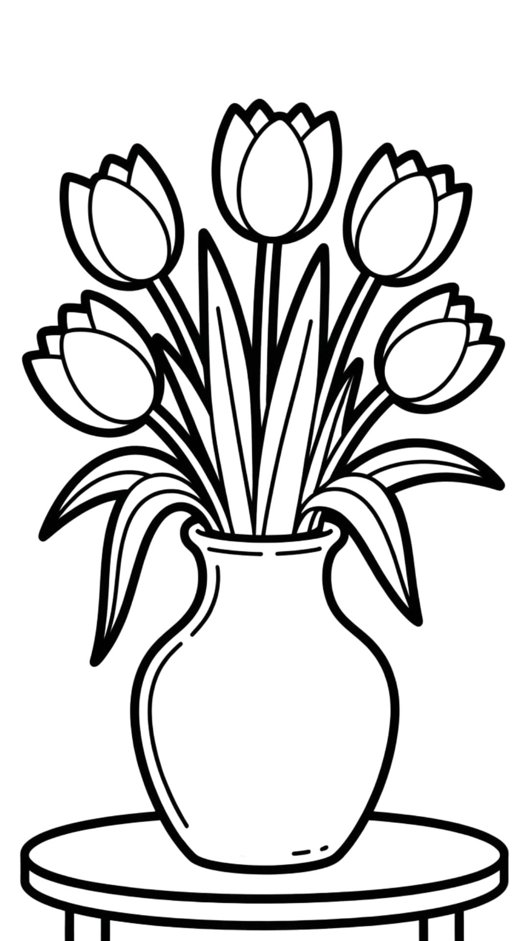 desenho de tulipas para colorir