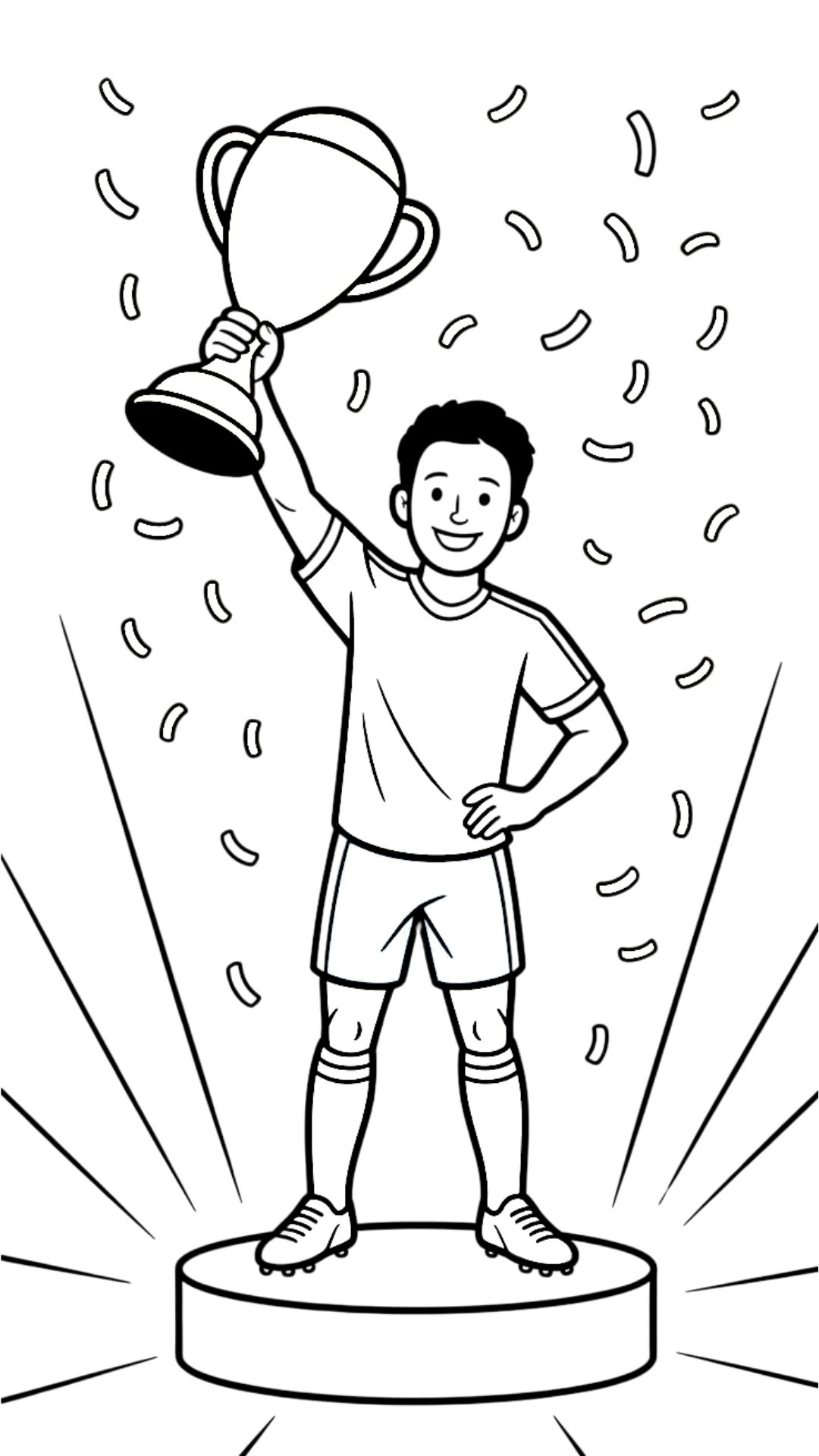 desenho de jogador de futebol para colorir