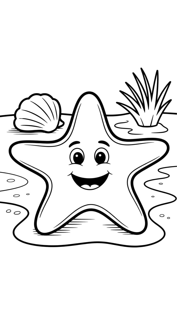 estrela do mar para colorir