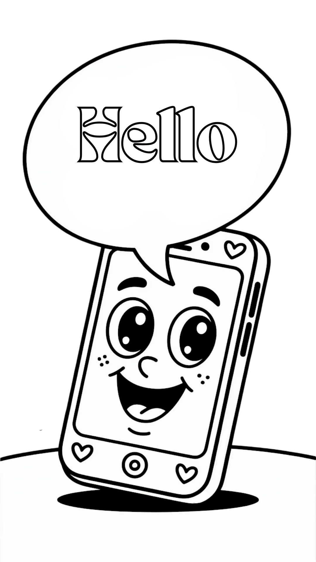 figura de telefone para colorir