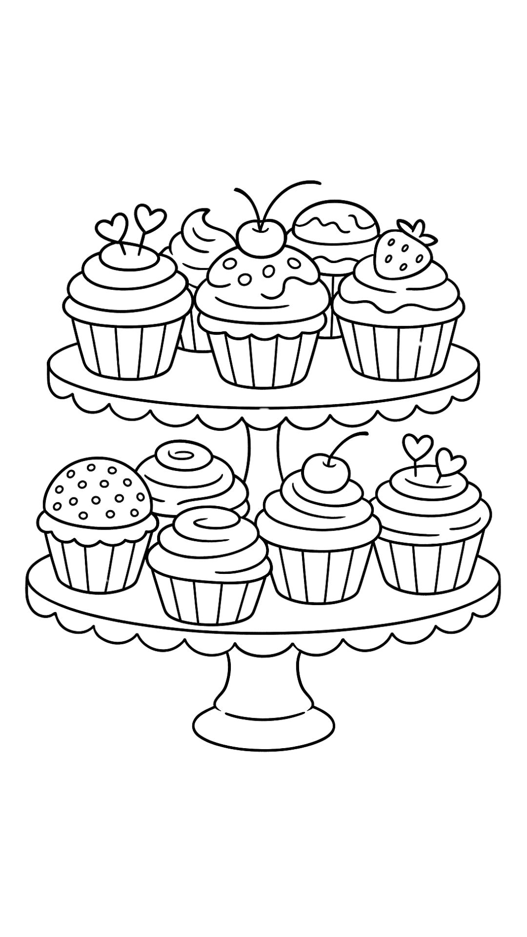 cupcake para colorir