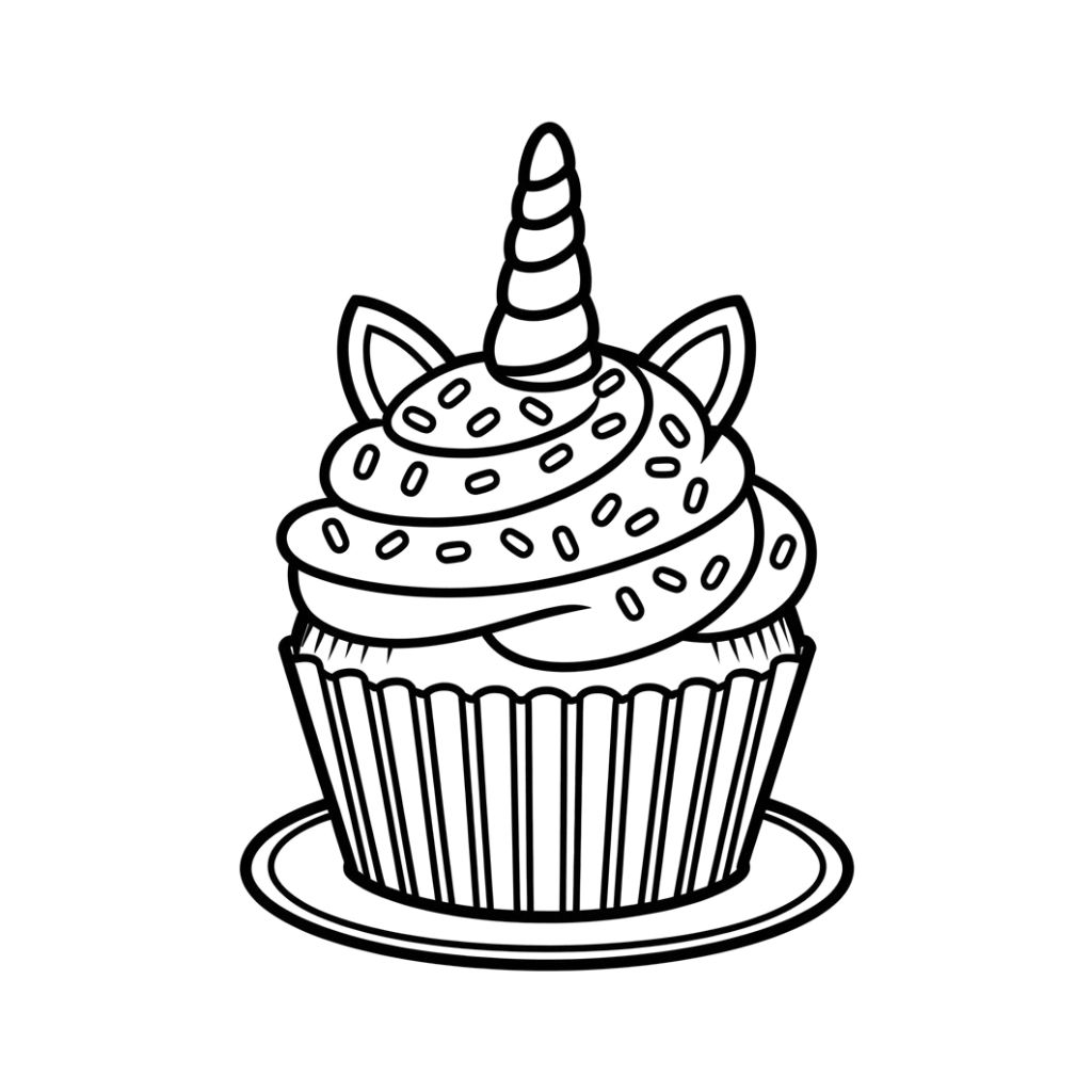 desenhos para colorir cupcake