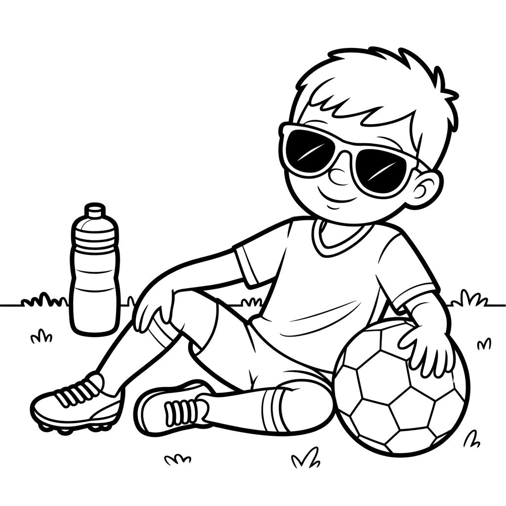 jogador de futebol desenho para colorir