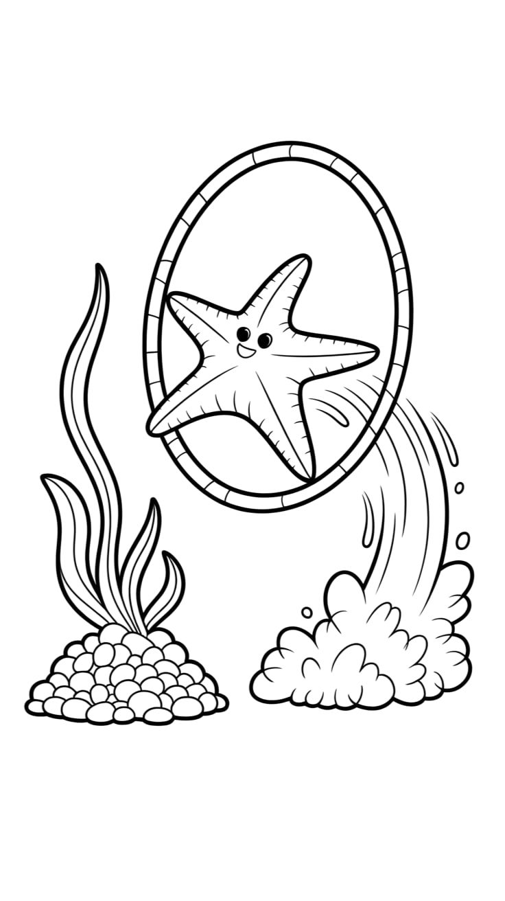 desenho de estrela do mar para colorir e imprimir
