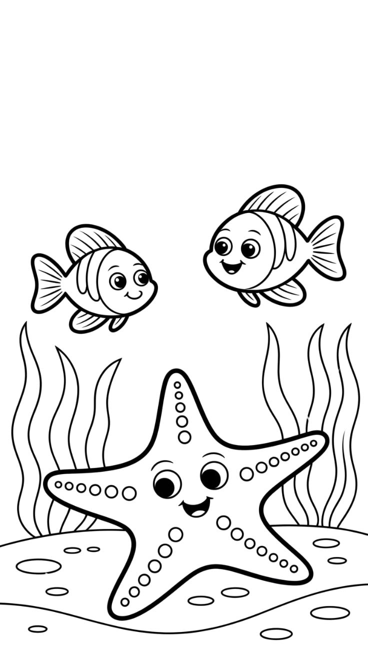 desenho de estrela do mar para colorir
