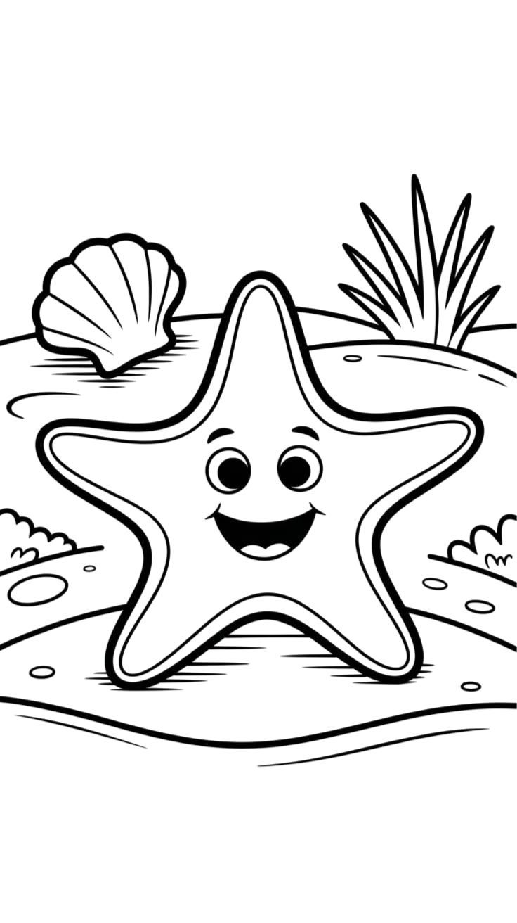 desenho de um estrela-do mar para colorir