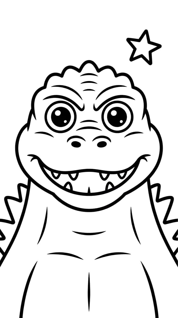 desenho para colorir do godzilla