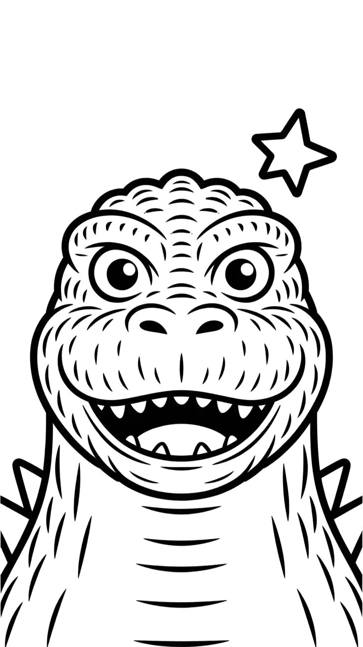 desenho do godzilla para colorir