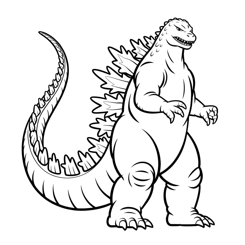 desenho godzilla para colorir