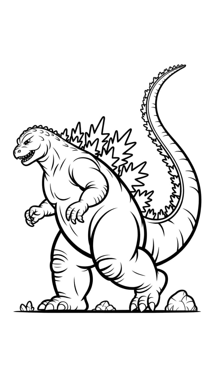 desenhos para colorir godzilla