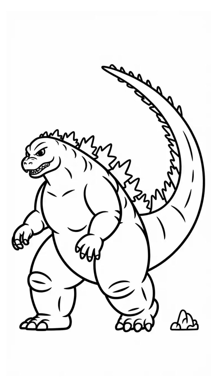 godzilla para colorir 2024