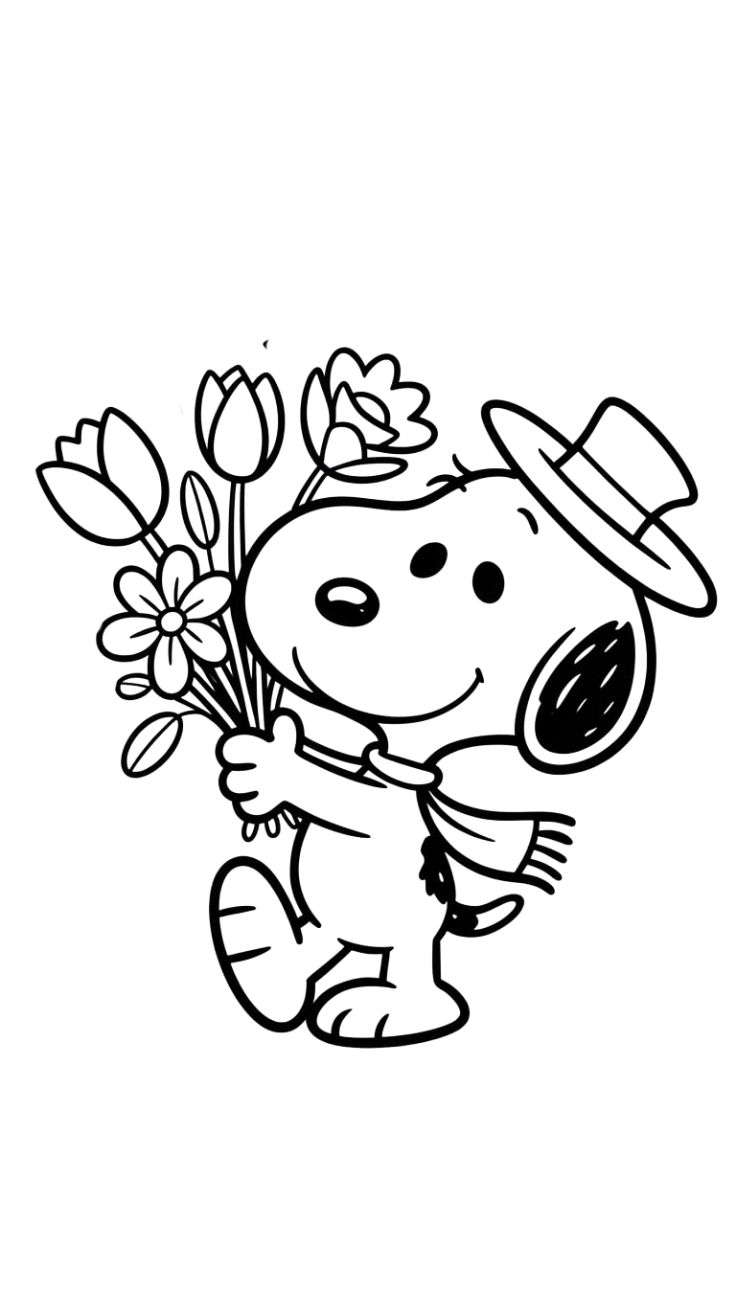 desenho do snoopy para colorir