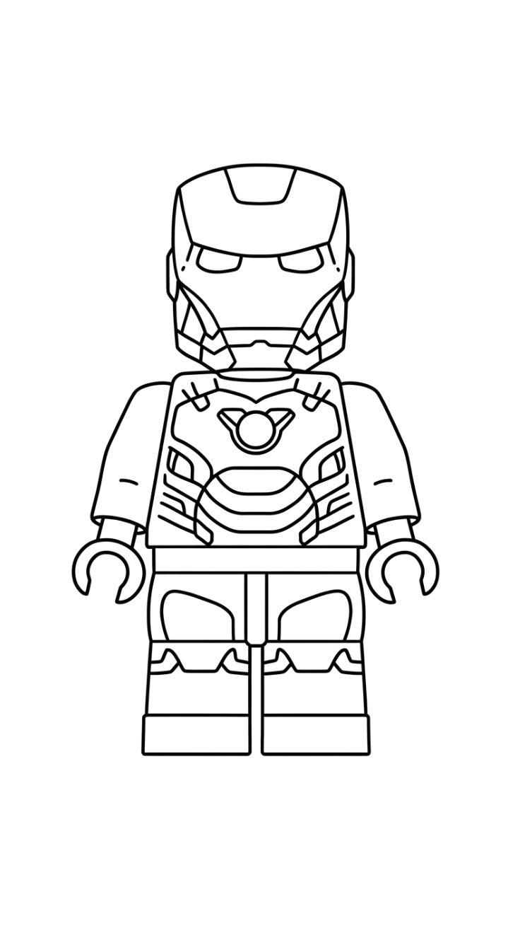 Lego Homem de Ferro para colorir