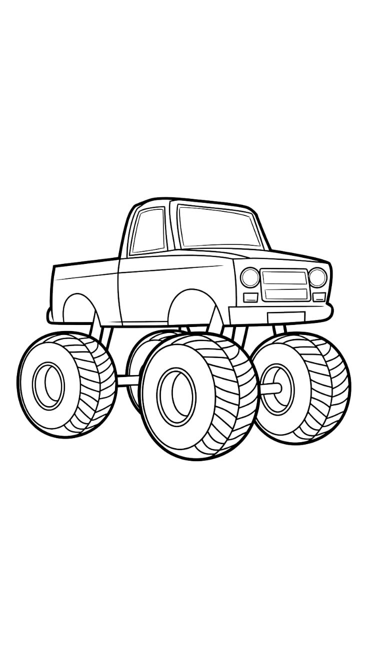 Desenhos de Monster Truck para Imprimir e Colorir