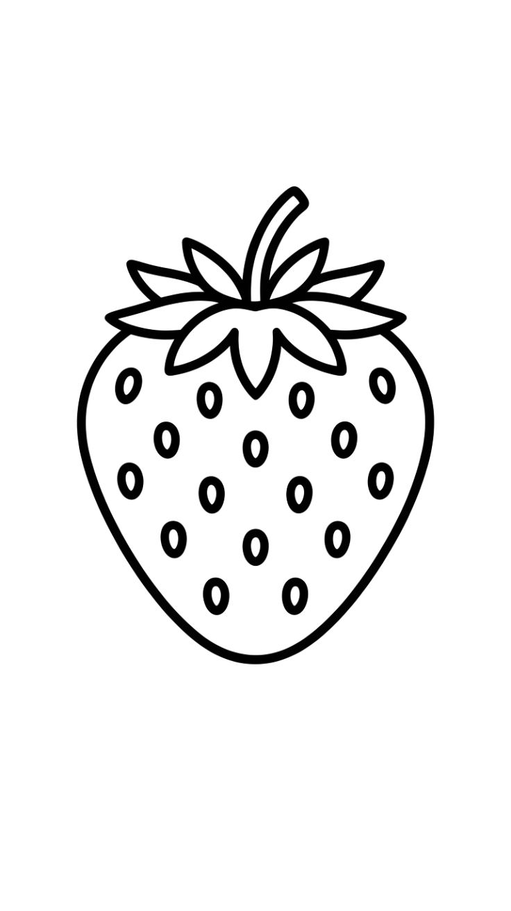 desenho de morango para colorir e imprimir