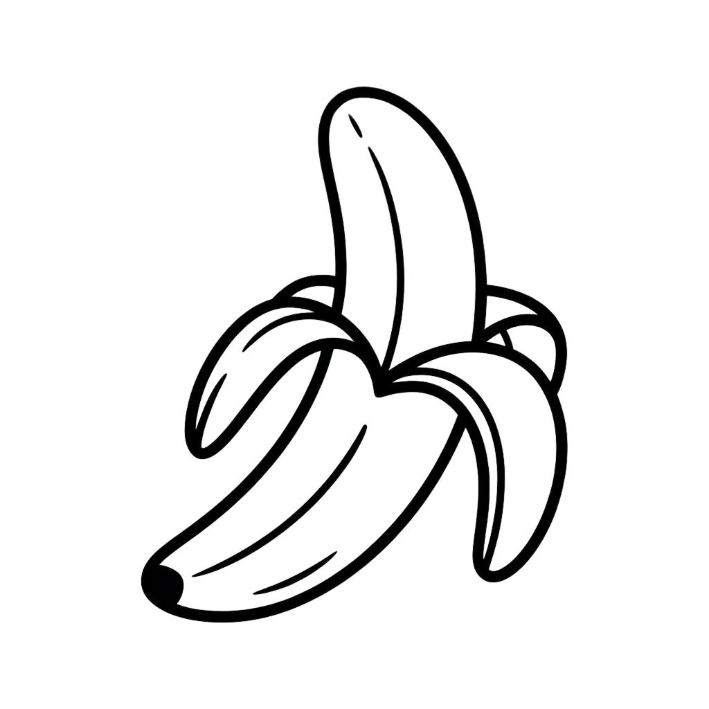 imagem de banana para colorir