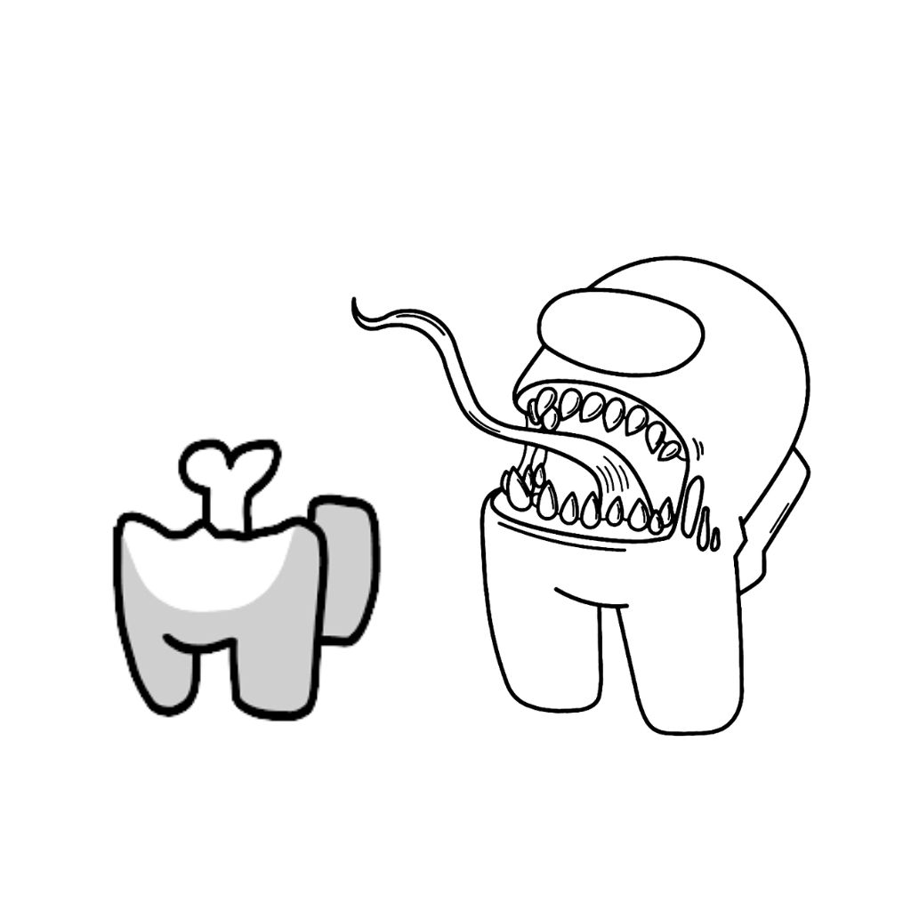 among us para colorir