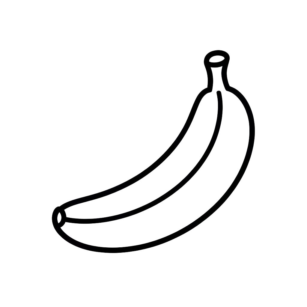 desenho banana para colorir