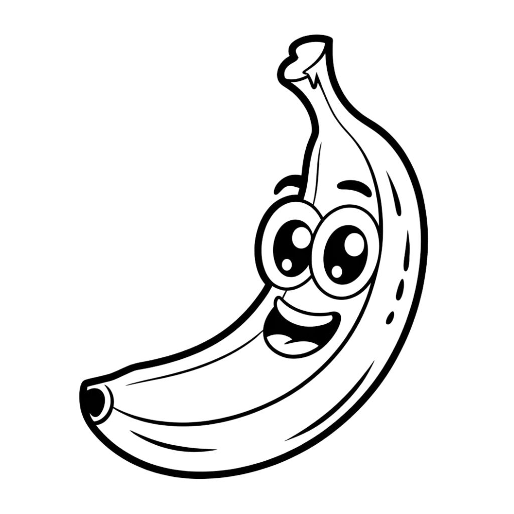 banana para colorir e imprimir