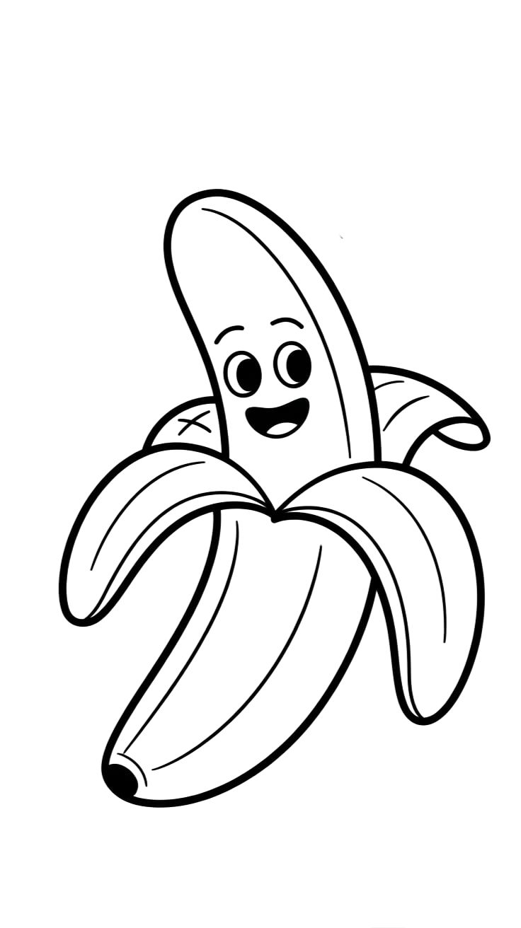 banana para colorir
