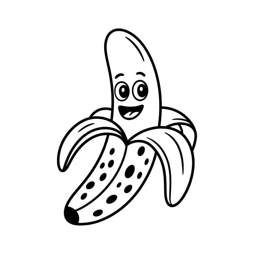 bananas para colorir