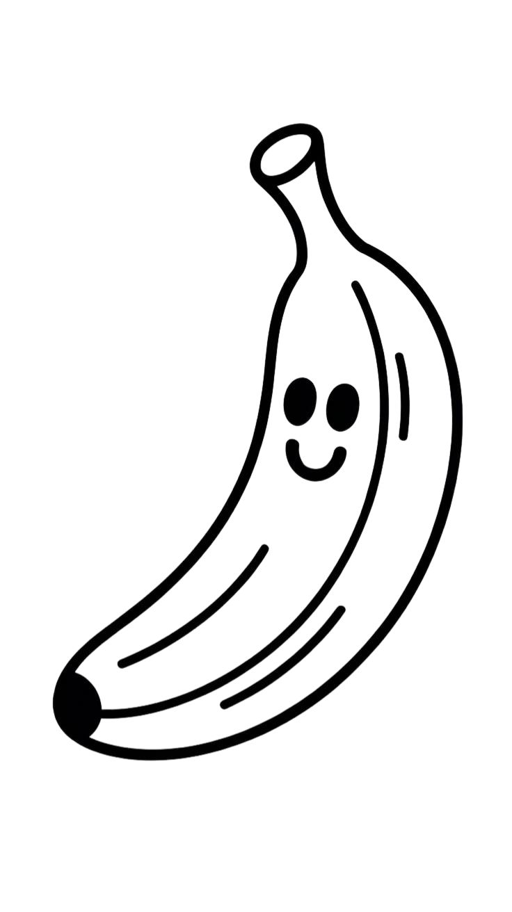 desenhos de banana para colorir