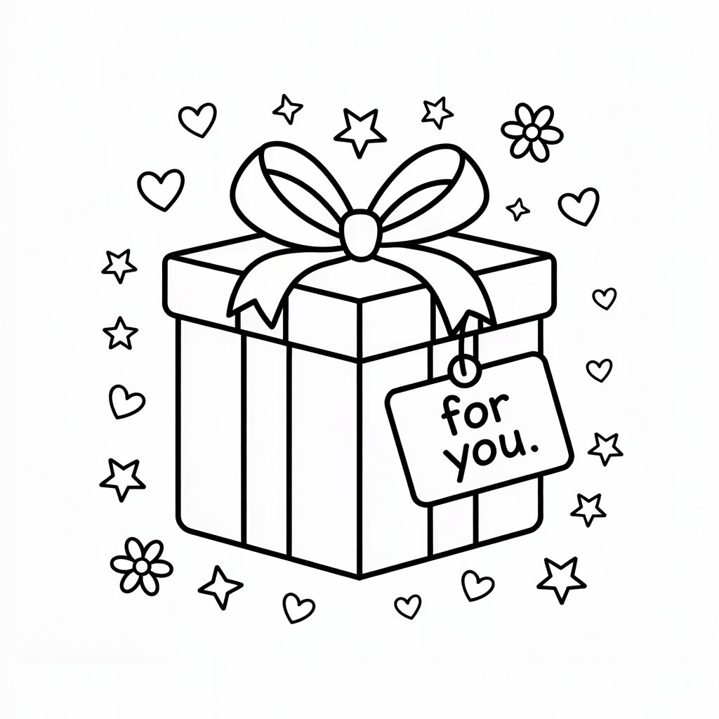 presentes de natal para colorir