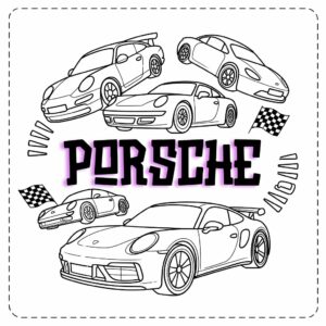 Porsche para colorir