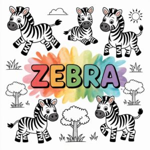 Zebra para colorir