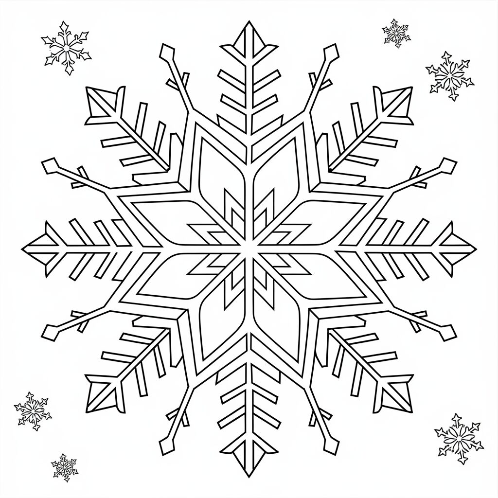 flocos de neve colorir