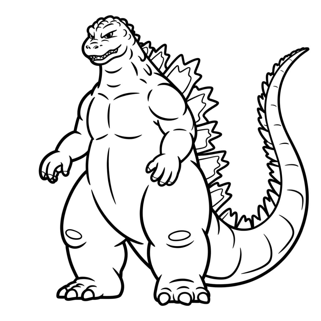 desenhos do godzilla para colorir
