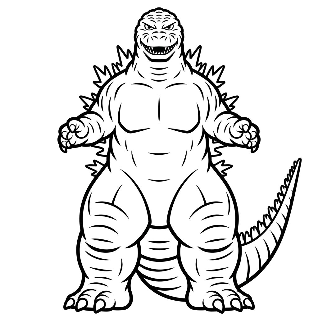 godzilla para colorir e imprimir