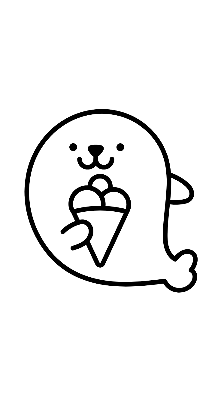 desenho de foca colorida