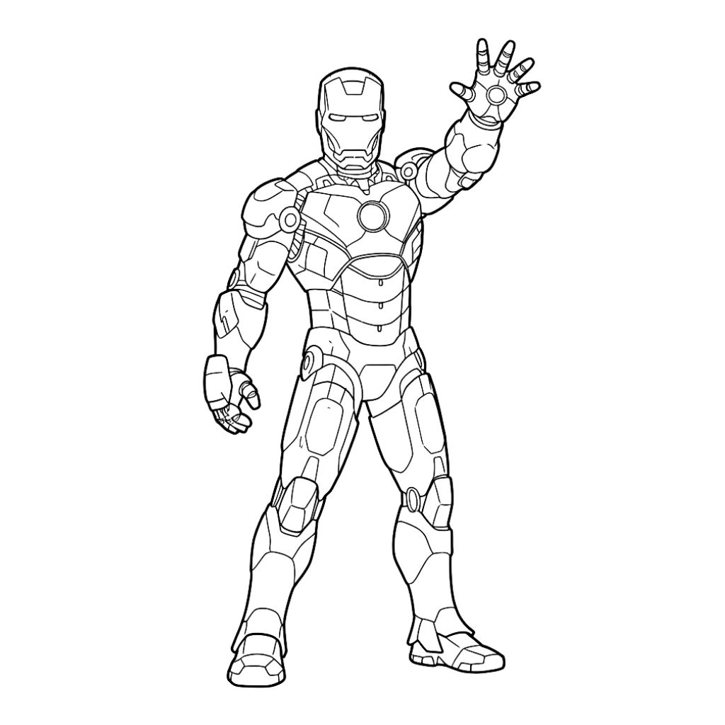 desenho do homem de ferro para colorir